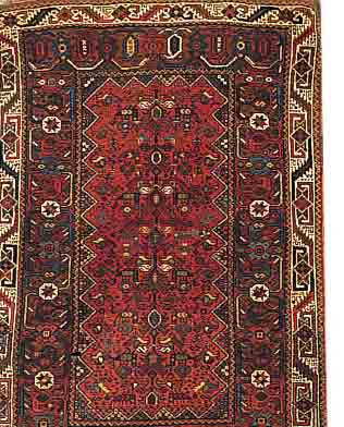 GASHGAI, PERSIEN, 160 X 113CM, EHZ 3 WOLLE AUF WOLLE, CA.60 JAHRE