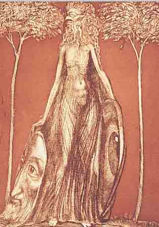 FUCHS, ERNST, PROF., GEB. 1930 WIEN, FLORA OKULI, RADIERUNG, HANDSIGN. UND NUM. 6688, CA. 24 X 16,5 CM