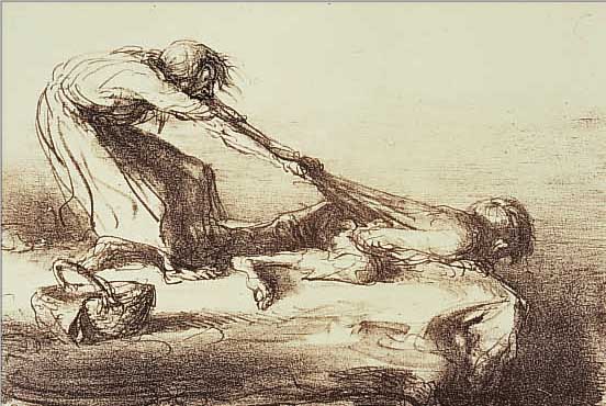 WEBER, A.PAUL, 1893 ARNSTADT-1980 SCHRETSTA- KEN, BLICK IN DEN ABGRUND, LITHOGRAPHIE, HANDSIGNIERT, CA. 20 X 32 CM