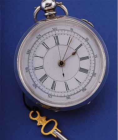HERRENTASCHENUHR, SCHWEIZ/ENGLAND UM 1895, 935ER SILBER, SCHWERE AUSF., SCHLüSSELAUFZ., EINFACHE UNR.-STOPP-FKT. DURCH SCHIEBER AUßEN 2, PERF. ...