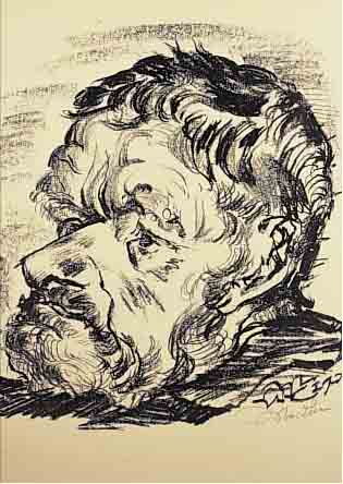 MEIDNER, LUDWIG, 1884 BERNSTADT-1966 DARMSTADT, SELBSTPORTRäT, LITHOGRAPHIE, RE. U. ...
