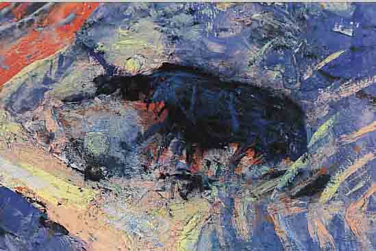 FEKETE, ESTEBAN, KäFER UND FISCH, GOUACHE UND ÖL AUF PAPIER, HANDSIGNIERT, DAT. 95, CA. 10 X 15 CM, U.GL., R.