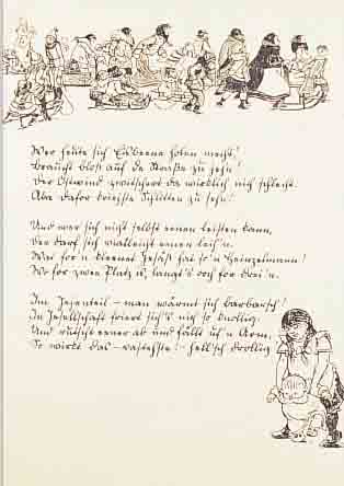 ZILLE, HEINRICH, 1858-1929, LITHOGRAPHIE AUS: KOMM, KALINKEN, KOMM, PAPIER GEBRäUNT, BLATTGR. CA. 45,5 X 36,5 CM