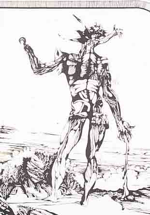 BLUBLUM, GÜNTER, 1949-1997, APOKALYPSE, LITHOGRAPHIE VON 1971, HANDSIGNIERT UND NUM. 19/100, CA. 45 X 43 CM