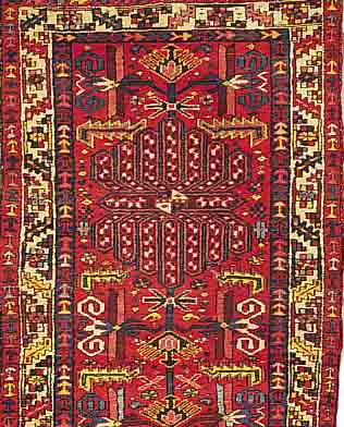 MESCHGIN, 336 X 92CM, EHZ 3 FLOR WOLLE, CA. 60 JAHRE