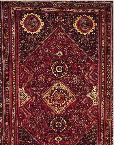 GASHGAI, PERSIEN, 326 X 215CM , EHZ 3 WOLLE AUF WOLLE, CA.30 JAHRE
