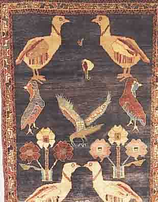 GABBEH, PERSIEN, 148 X 105CM, EHZ 22 WOLLE AUF WOLLE, CA.40 JAHRE