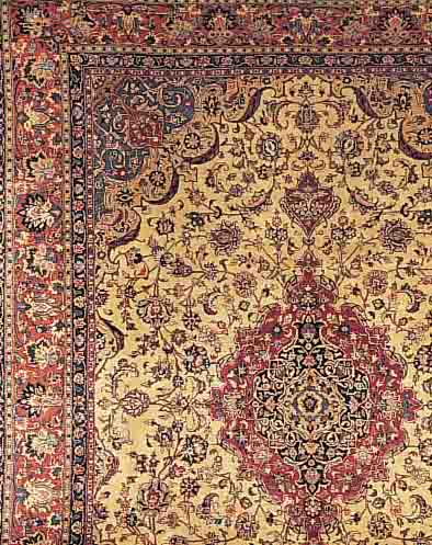 MESCHED, PERSIEN, 393 X 297CM, EHZ 3-4 FLOR WOLLE, CA. 40 JAHRE