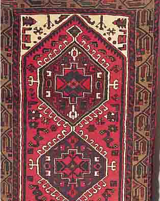 HAMADAN, PERSIEN, 192 X 93CM, EHZ 2 FLOR WOLLE, CA.10 JAHRE