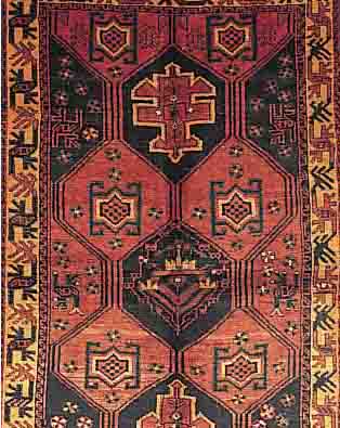 KHORAMABAD, PERSIEN, 229 X 132CM, EHZ 3 FLOR WOLLE, CA.60 JAHRE