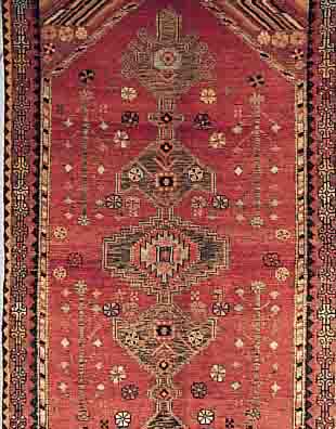 ALIGUDARZ, PERSIEN, 225 X 130CM, EHZ 3 FLOR WOLLE, CA.50 JAHRE