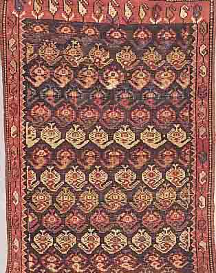 MALAYER, PERSIEN, 90 X 70CM, EHZ 4 FLOR WOLLE, UM 1930