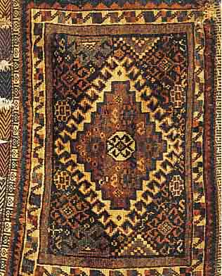 GASHGAI TASCHENFR.,PERSIEN, 75 X 60CM, EHZ 5, WOLLE AUF WOLLE, UM 1920