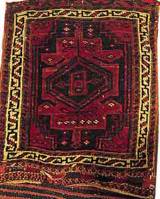 AFSHAR DOPPELTASCHE, 100 X 43CM, EHZ 3-4 WOLLE AUF WOLLE, UM 1930