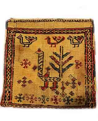 GASHGAI TASCHE, PERSIEN, 36 X 35CM, EHZ 3 WOLLE AUF WOLLE, UM 1920