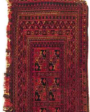 TEKKE TSCHOWAL, 96 X 33CM, EHZ 3 WOLLE AUF WOLLE, UM 1910