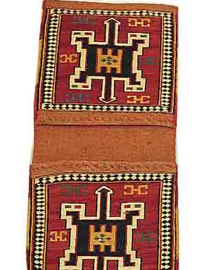 SHASAWAN TASCHE SUMAKH, 55 X 24CM, EHZ 2 WOLLE AUF WOLLE, CA.60 JAHRE