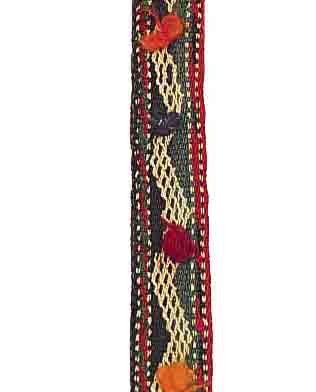 ZELTBAND GASHGAI, PERSIEN, 500 X 10CM, EHZ 3, WOLLE AUF WOLLE, UM 1930