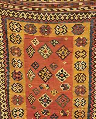 GASHGAI-KELIM, PERSIEN, 283 X 114CM, EHZ 3 WOLLE AUF WOLLE, UM 1910