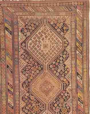 GASHGAI, PERSIEN, 367 X 145CM, EHZ 4 WOLLE AUF WOLLE, UM 1930