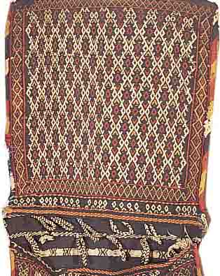 GASHGAI DOPPELTASCHE, 100 X 48CM, EHZ 4 WOLLE AUF WOLLE, UM 1910