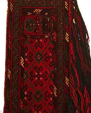 ERSARI TORBA, RUSSLAND, 117 X 30CM, EHZ 3 WOLLE AUF WOLLE, UM 1940