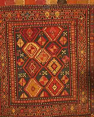 SHASAWAN TASCHENFR., PERSIEN, 59 X 47CM, EHZ 3-4, WOLLE AUF WOLLE, UM 1930