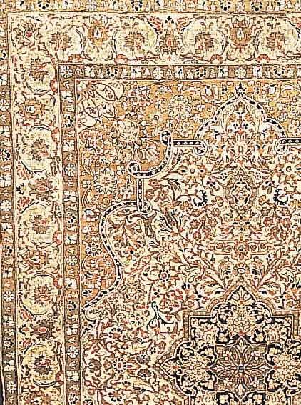 GHOM SEIDE, PERSIEN, 200 X 140CM, EHZ 1-2 REINE NATURSEIDE, CA.40 JAHRE