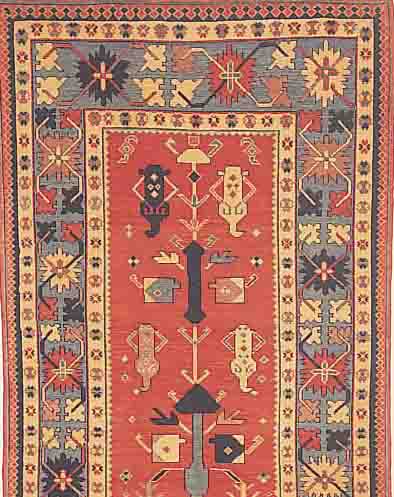 SHIRWAN, RUSSLAND, 196 X 123CM, EHZ 3 WOLLE AUF WOLLE, CA.60 JAHRE