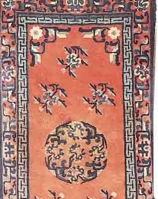 PAO TOW, CHINA, 115 X 58CM, EHZ 3 FLOR WOLLE, UM 1930