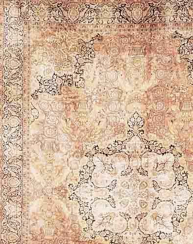 KASHMIR, INDIEN, 388 X 273CM, EHZ 2-3 FLOR SEIDIG, CA10 JAHRE