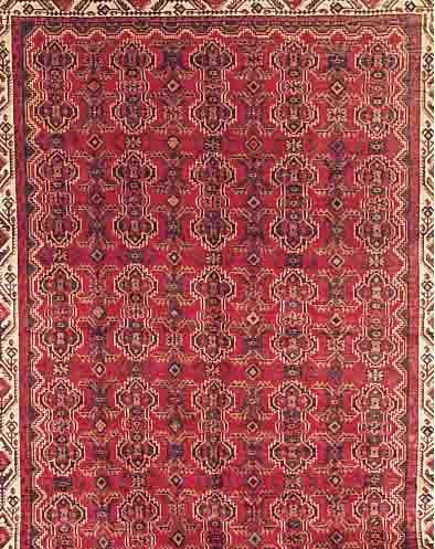 HOSSEINABAD, PERSIEN, 292 X 216CM, EHZ 3 FLOR WOLLE, CA30 JAHRE