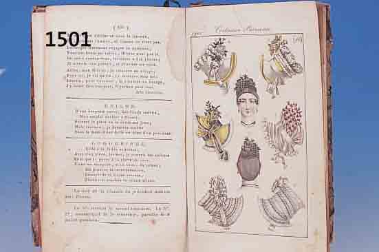 JOURNAL DES DAMES ET D. MODES, GEBUNDENER HALBJAHRESBAND 1. HäLFTE 1815, MIT 26 KOLORIERTEN KUPFERSTICHEN, JE CA. 15,5 X 9,5 CM, ...