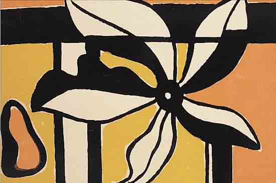 LéGER, FERNAND, 1881-1955, ABSTRAKTE KOM- POSITION, HANDSIGN., CA. 29 X 36 CM, U. GL. UND R.