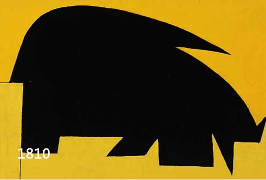 VASARELY, VICTOR,, 1908-1997, KOMPOSITION SCHWARZ/GELB, FARBSERIGRAPHIE, FAKSIMILE-SIG- NATUR, CA. 39X48 CM,