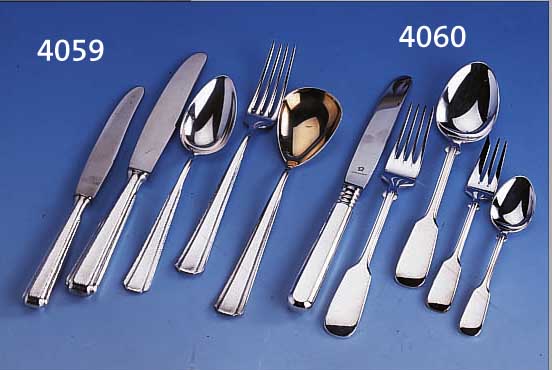30-TEILIGES BESTECK, AUERHAHN, ATELIER DESIGN,925ER SILBER, MASSIV, SPATENFORM GLATT, BEST. AUS 6 MESSERN MIT STAHLKLINGEN, 6 GABELN6 LöFFEL, 6 ...