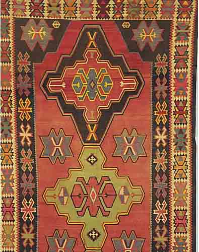 KARABAGH-KELIM, 337 X 171CM, EHZ 2-3 WOLLE AUF WOLLE, UM 1920
