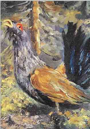 ESSER, ANNIE, MITTE 20. JH., KONVOLUT VON DREI KLEINEN TIERBILDERN (FUCHS, EICHHöRNCHEN,AUERHAHN), EINMAL SIGN., ZWEIMAL MONOGR., ÖL/HOLZ, ...
