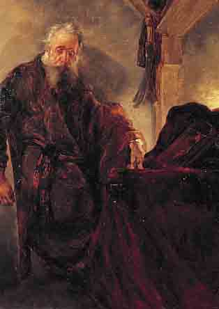 KOPIST D. 19. JH. N. REMBRANDT, SEHR QUALITäTSVOLLE KOPIE DES GEMäLDES "APOSTEL PETRUS IM GEFäNGNIS", ÖL/LWD. (KLEINER ...