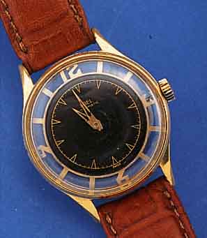 EBEL HERRENARMBANDUHR VIDEOMATIC, SCHWEIZ UM1954, METALL VERG., BER., BEIDS. VERGL., IM STD.-BER. SKELETT., KAL. 360, 17 ST., ZENTRAL-ROTOR, ...
