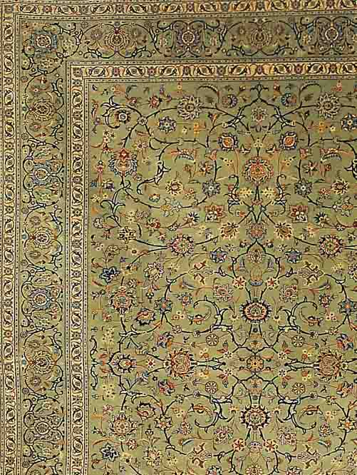 KESCHAN, PERSIEN, 348 X 244CM, EHZ 3 FLOR WOLLE, CA.40 JAHRE