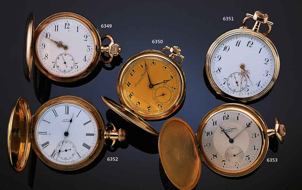WALTHAM HERRENTASCHENUHR SAVONETTE, USA UM 1887, GG 750/000, BER., RAND KANNELIERT, EMAILBL. FEIN HAARR. BEI 5, ZEIGERSTELLRIEGEL AUßEN 4, ...