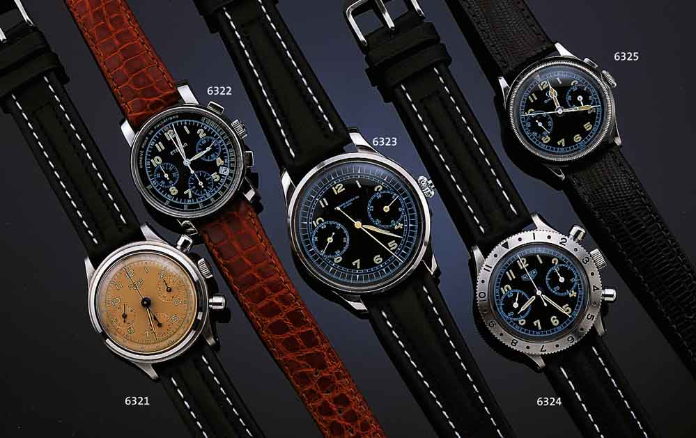 HEUER ARMBANDCHRONOGRAPH, SCHWEIZ UM 1966, EDELST., BODEN GESCHR., BLATT REST., LüNETTE ZUR 2.ZEIT BEIDS. DREHB., 30-MIN.-STOPPZäHLER,17 ST., ...
