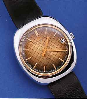 GIRARD PERREGAUX HERRENARMBANDUHR QUARTZ, SCHWEIZ UM 1975, METALL VERCHR., EDELST.- BODEN GESCHR., KAL. 351-512, SEK.-TAKT, FEINREG. M. ...