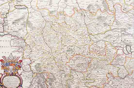 KOLOR. KUPFERSTICHK., V. J. JANSONIUS, SERENIßIMO PRICIOI AC DOMINO D. CHRISTIANO DUCIBRUNSVICENSI ET LUNEBURGENSI, MIT PRACHT- VOLL KOLOR. ...