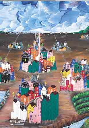 DéSIRAL, GERALD, 1974 IN JACMEL/HAITI, DAS FOYER DES ARTISTES FöRDERTE SEINE AUS- BILDUNG, DéSIRAL WANDTE SICH SCHON FRüH ...