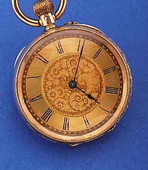 KONVOLUT: 2 OFFENE TASCHENUHREN, SCHWEIZ, BEIDE ROSE-G. 585/000, BEIDE KRONENAUFZ., 1X UM 1880 FüR DEN ENGL. MARKT (SO VERKäUFERGRAV.AUF ...