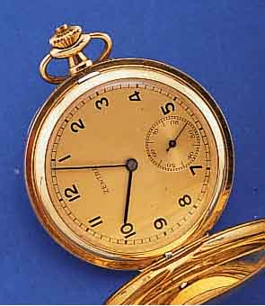 ZENTRA HERRENTASCHENUHR SAVONETTE, DEUTSCH- LAND UM 1940, ROSE-G. 585/000, AUßEN GLATT, VERG. BLATT, ORIG. GEBL. STAHLZEIGER, CUV. ENTNOMMEN, ...