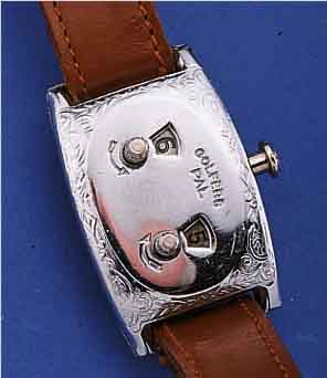 ELGIN GOLFZäHLER, USA UM 1940, METALLGEH., Z.T. VERNICKELT, LEDERBAND, FUNKTIONSTüCHTIG