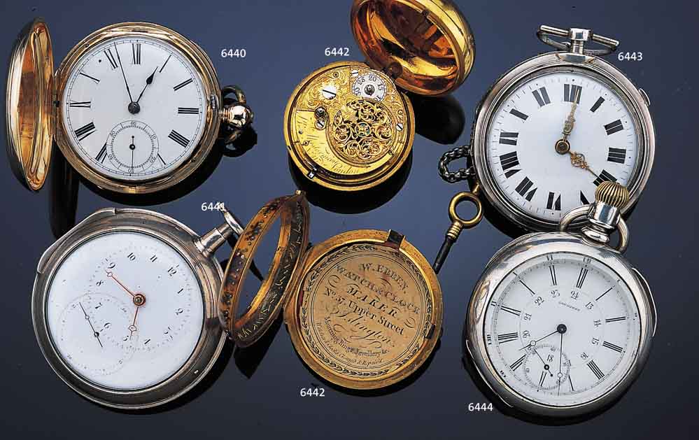 JOHN MUSTERMAN SPINDELHERRENTASCHENUHR, NR. 517, ENGLAND UM 1780, MESSING VERG., ÜBERGEH.,TRANSP. BESCHICHTET, AUF UNTERGRUND DEUTL. PFLANZEN U. ...